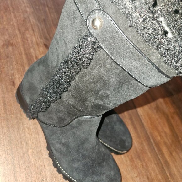 Talbot Tish piped Suede and Leathe Boots - Picture 2 of 5